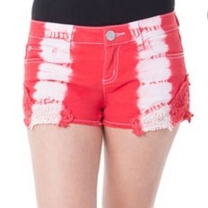 NWT No Boundaries Tye Dye Crochet Shorts